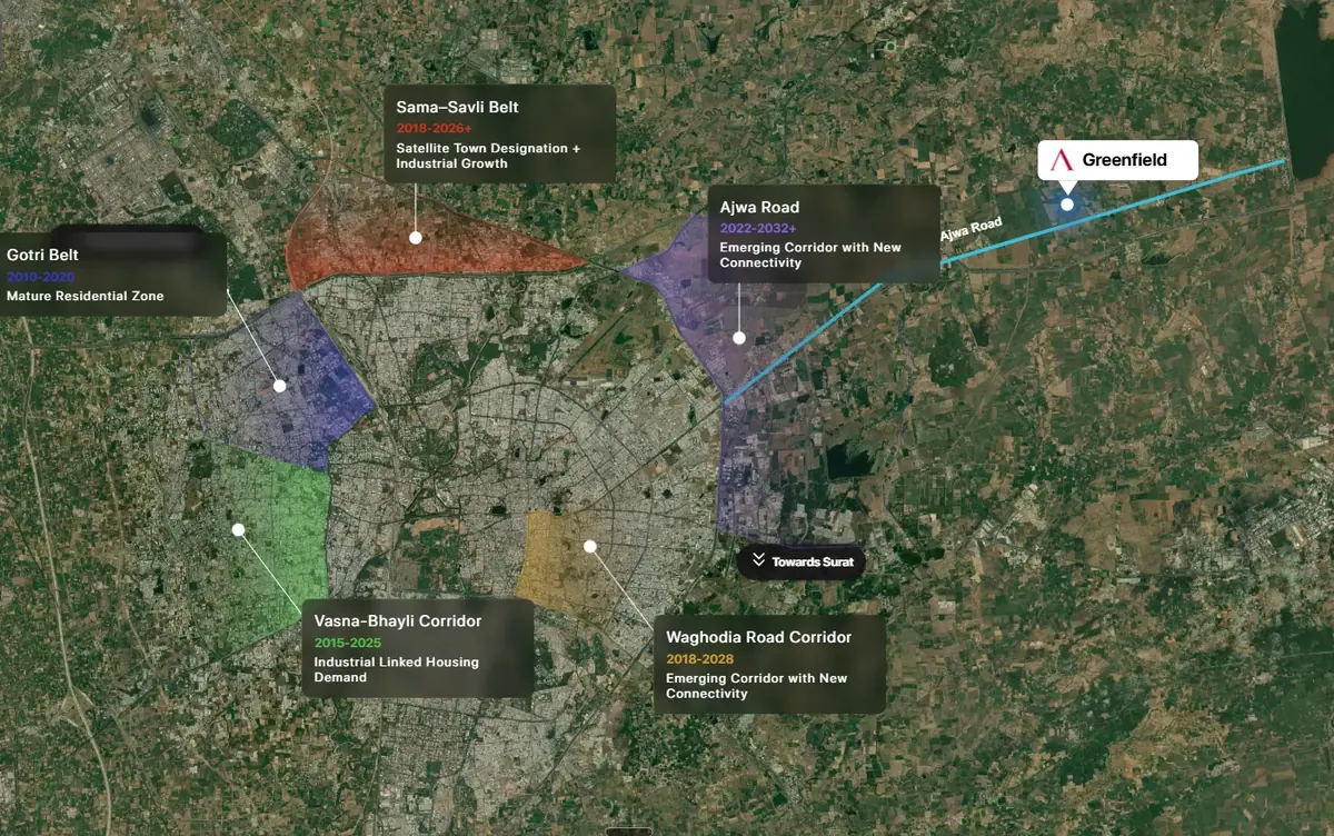Arvind Vista360 growth corridors map